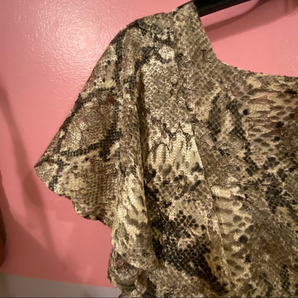 Anthropologie Eva Franco Snake Print Blouse - Picture 8 of 12